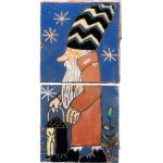 Bertold Löffler: Pair of tiles Nachtwächter
