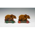 Norbertine Bresslern-Roth: Two toy bears on wheels