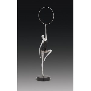 in the style of Franz Hagenauer: Dancer with hoop