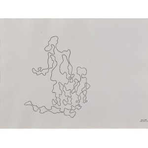 Władysław Strzemiński ( 1893 - 1952 ), grafika z rysunku Władysława Strzemińskiego - z cyklu Białoruś Zachodnia - Postać z dzieckiem, 1939/1985