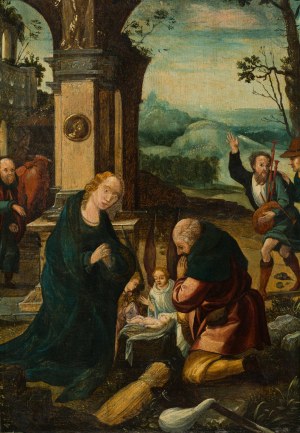 Flemish School: Adoration of the shepherds