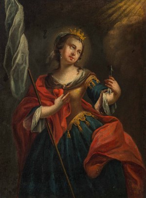 Kreis von Martino Altomonte : Heilige Ursula mit Herz und Pfeil