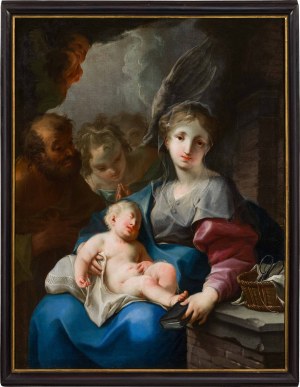 Paul Troger: Holy family with sleeping baby Jesus