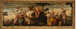 Follower of Andrea Schiavone : Apollo and the nine muses