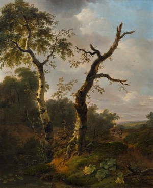 Pierre Jean Hellemans: Two gnarled birch trees