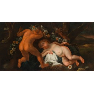 Austrian School: Sleeping Cupid (overdoor)