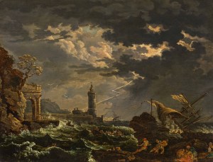 Nasledovník Clauda Josepha Verneta : Búrka (búrka pri pobreží)
