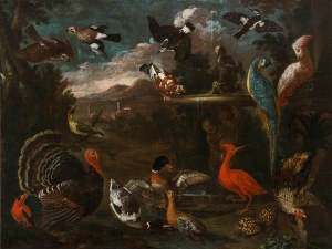 Pietro Neri Scacciati: Birds in a landscape with turtles