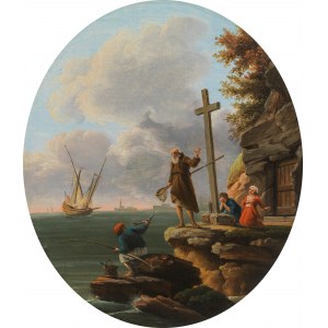 Circle of Claude Joseph Vernet : Saint Andrew with a fisherman
