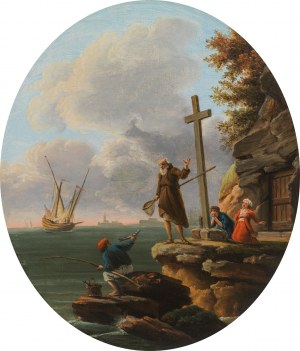 Circle of Claude Joseph Vernet : Saint Andrew with a fisherman