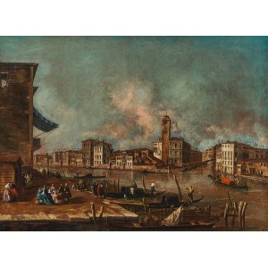Attributed to Francesco Guardi: Venice - The Grand Canal with San Geremia, the Palazzo Labia and the Entrance to Cannaregio