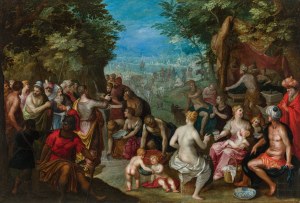 Jan Brueghel t. E. and Hendrik van Balen: Moses striking water from the rock