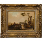 Pieter Wouwerman: Landscape with rider and bridge