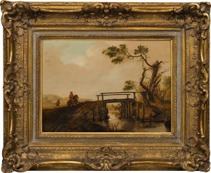 Pieter Wouwerman: Paesaggio con cavaliere e ponte