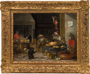 Circle of David Teniers the Younger : The Monkeys’ Banquet