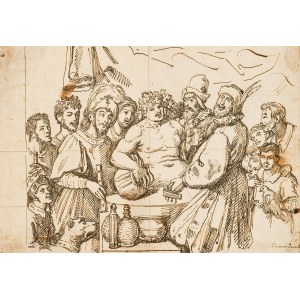 Artist of the 17th/18th century: Bacchus in company