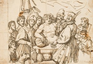 Artysta XVII/XVIII wieku: Bachus w towarzystwie
