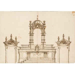 Artist of the 18th century: Design sketch for an altar