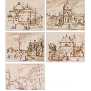 Venetian School: Views of Venice (5 drawings)