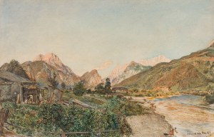 Rudolf von Alt: Gesäuseeingang bei Admont