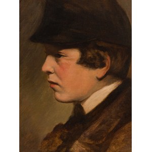 Friedrich von Amerling Umkreis: Bildnis eines Knaben mit Schirmmütze (Studie)