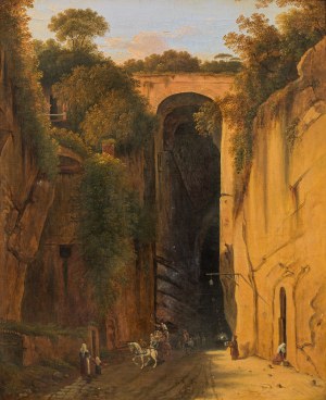 Künstler des 19. Jh.: Grotta di Pozzuoli bei Neapel (Crypta Neapolitana)