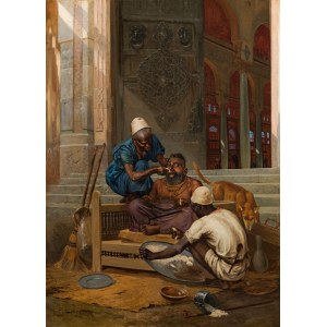 Paul Marie Lenoir : Laverie rituelle avant le repas dans la mosquée