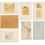 Hans Makart: Konvolut: 8 Skizzen und Studien auf 7 Kartons
