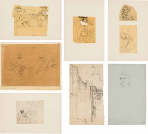 Hans Makart: Konvolut: 8 Skizzen und Studien auf 7 Kartons