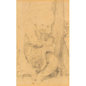 Hans Makart: Ein Putto reinigt die Waffen des Mars