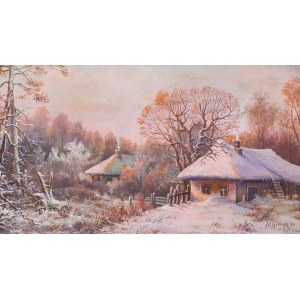 Julius Sergius Klever : Winterlandschaft im Abendrot