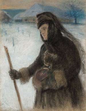 Ludwig Michalek: Frau im Winter