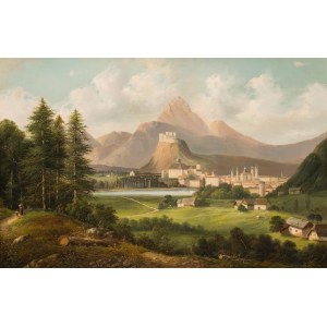 Carl Haunold : Blick auf Salzburg (en anglais)
