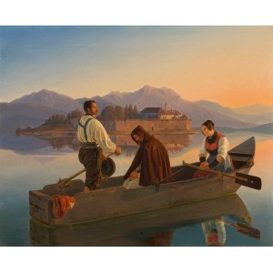 Christoph Christian Ruben: Ave Maria (Abendliche Überfahrt, wohl am Chiemsee)