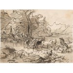 Friedrich Gauermann: Rinder an der Tränke am Zeller See