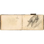 Friedrich Heinrich Zeller : Skizzenbuch mit Gämsen, Hirschen, Figuren und Landschaften (34 Blatt)