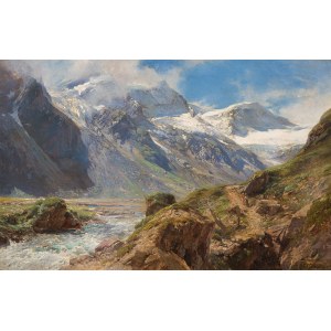 Edward Theodore Compton: Ödenwinklkees mit Johannisberg - Glocknergruppe