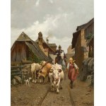 Stefan Simony: Ordonnanz mit Hindernissen (Dragoner zu Pferd - wohl in der Wachau)