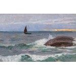 Alfred Zoff: Segelboot bei Concarneau