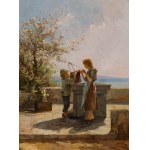Leontine von Littrow: Zwei Kinder am Brunnen