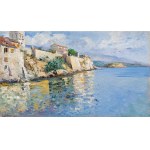 Leontine von Littrow: Blick auf die Stadtmauer von Rab