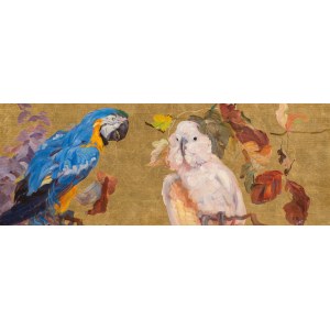 Carl Fahringer: Papagei und weißer Kakadu