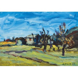 Karl Stark: Landschaft mit blauem Himmel