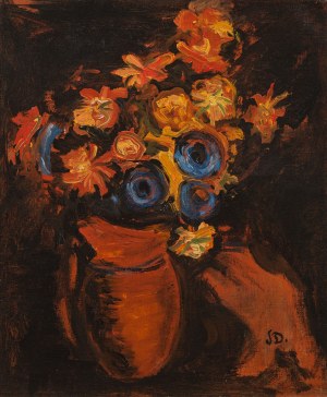Josef Dobrowsky: Blumen in roter Vase