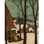 Ernst Huber: Jäger im Schnee (nach Pieter Breughel d. Ä.)