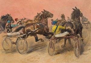 Carl Franz Bauer: Beim Trabrennen