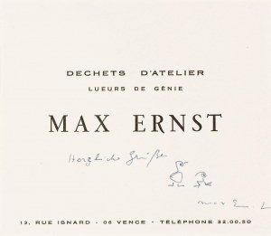 Max Ernst: Autograph