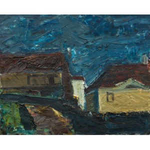 Franz Grabmayr: Landschaft mit Häusern