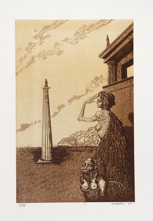 Jan LEBENSTEIN (1930-1999), Kobiety i obelisk, 1985