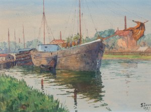 Soter Jaxa - Małachowski (1867 Wolanów - 1952 Kraków), In the harbor, 1927.
